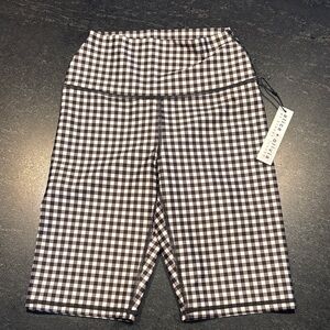 Alice + Olivia Black and White Gingham Shorts